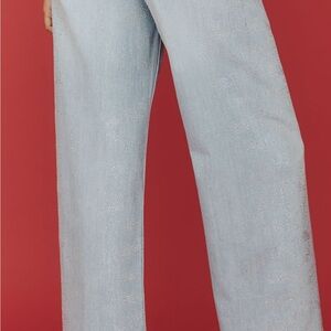 Anthropologie Maeve Light Blue Flare Jeans Colette full length sparkling jeans!
